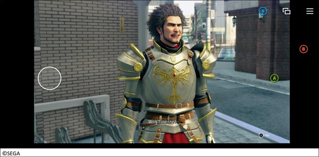 touch controls in Yakuza: Like A Dragon